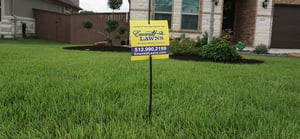 lawn and sign