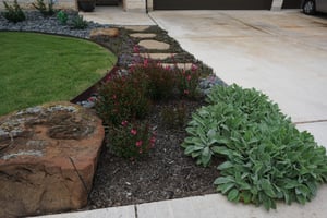 lawn landscaped in Lowell ar